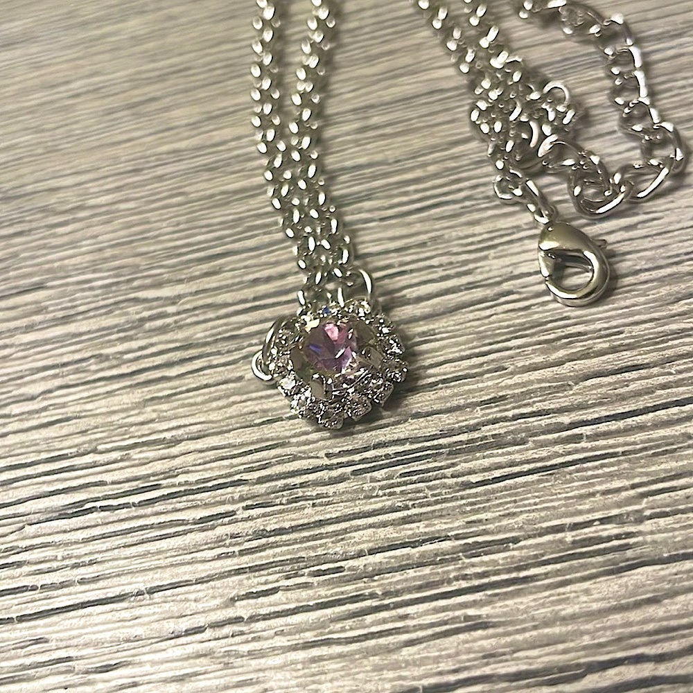 Sterling Silver Swarovski Halo Jewelry Set - Picture 11 of 15